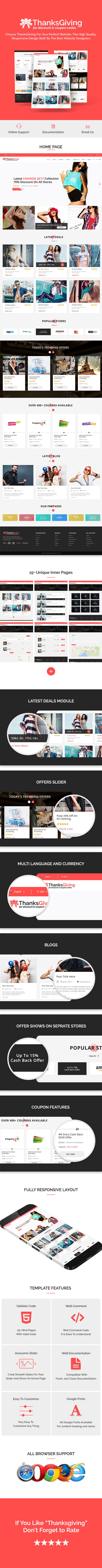 Thanksgiving - HTML5 template for the Discount offers and coupon codes - 2