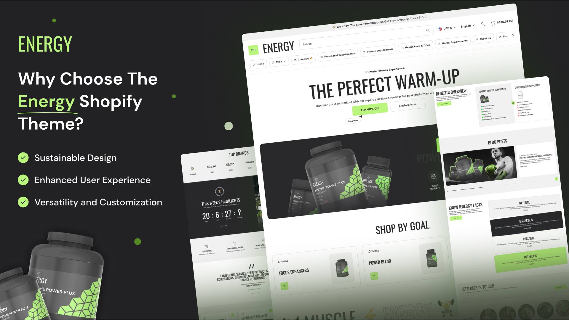 Why choose the Energy Shopify theme?